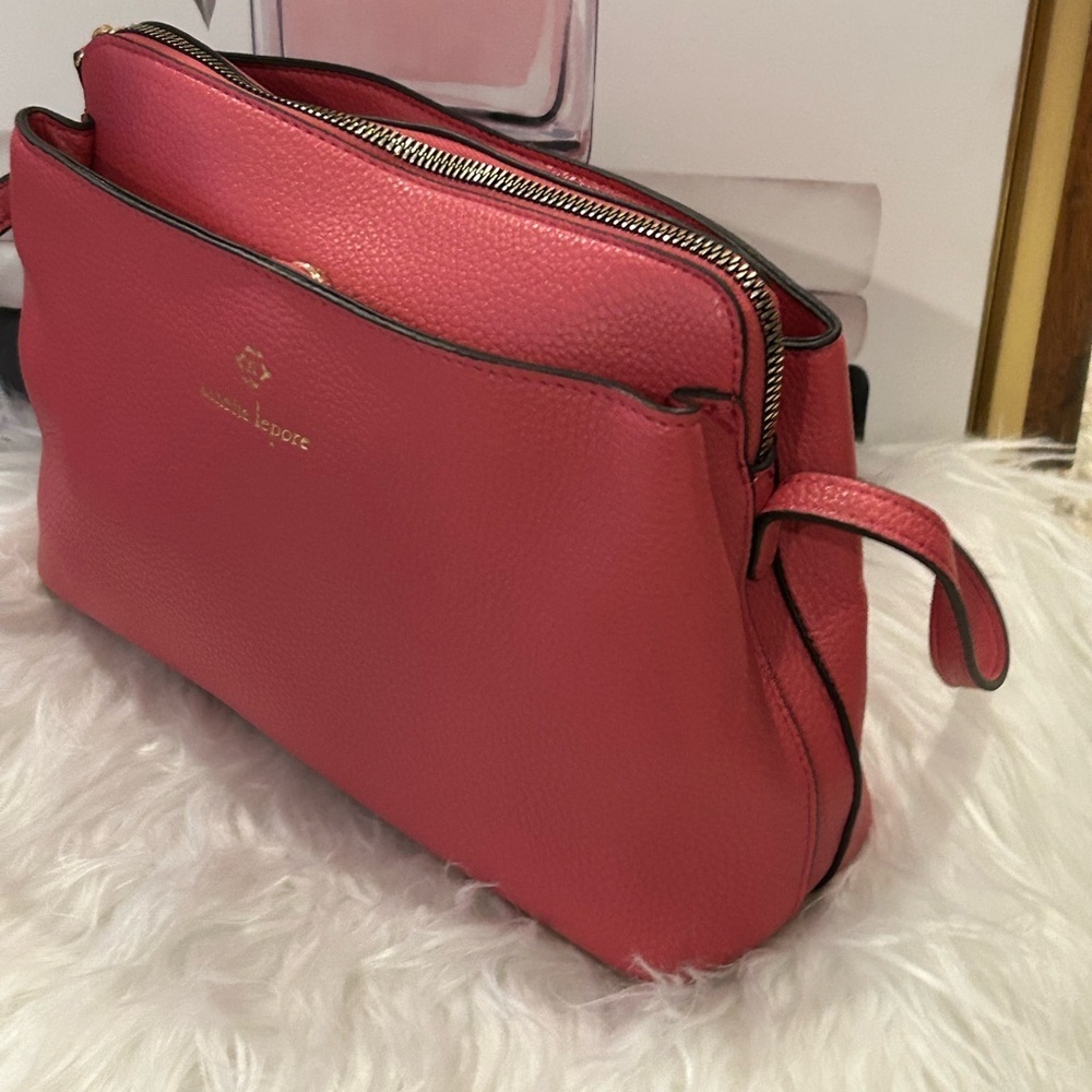 Nanette Lepore Pink Crossbody Bag Adjustable Strap - Picture 9 of 14